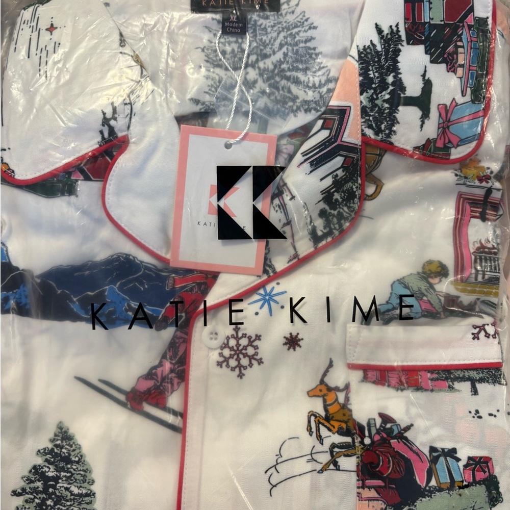 Katie Kime Holiday Toile pajama set - Picture 4 of 4